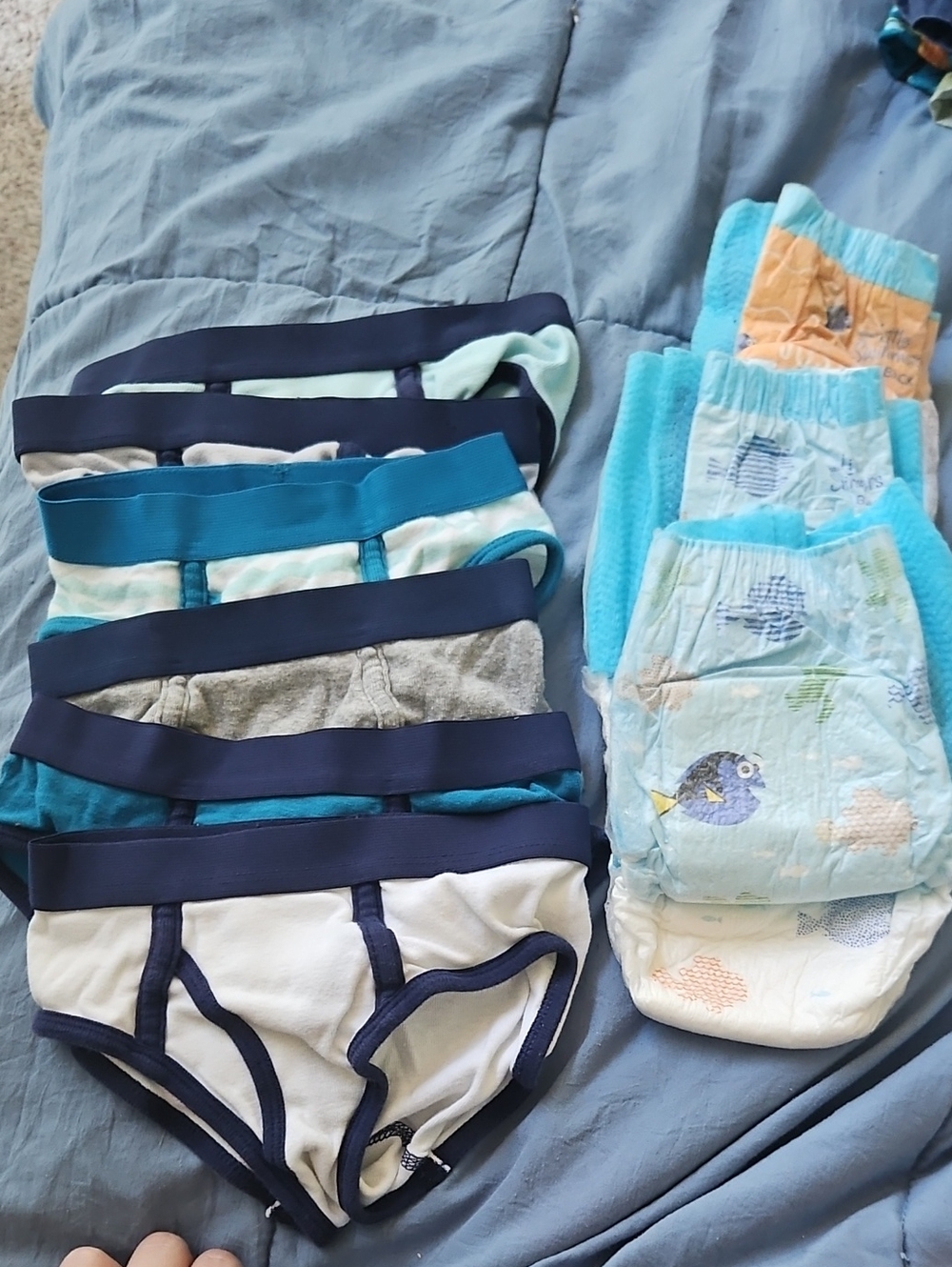 Kids Cotton Briefs Pack-4T and 3 swim pull ups- 5+